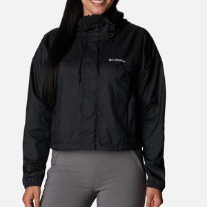 NWT Columbia Flash Challenger Cropped Windbreaker Jacket Black Women's Size S